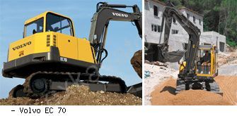 Мини-экскаваторы гусеничные Volvo EC 70
