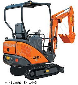 Мини-экскаваторы гусеничные Hitachi ZX14-3