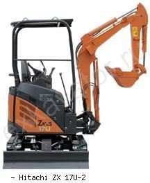 Мини-экскаваторы гусеничные Hitachi ZX17U-2