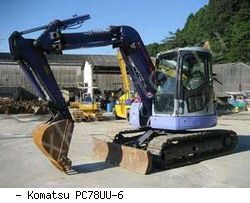 Мини-экскаваторы гусеничные Komatsu PC78UU-6