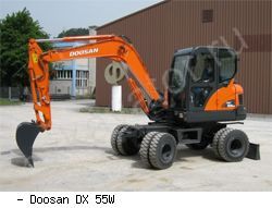 Мини-экскаваторы колесные Doosan DX 55W