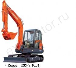 Мини-экскаваторы гусеничные Doosan S55-V PLUS