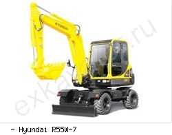 Мини-экскаваторы колесные Hyundai R55W-7