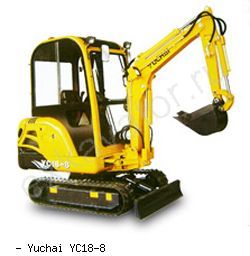 Мини-экскаваторы гусеничные Yuchai YC 18-8