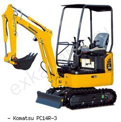 Мини-экскаваторы гусеничные Komatsu PC14R-3