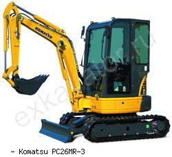 Мини-экскаваторы гусеничные Komatsu PC26MR-3