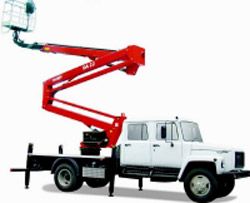 Автовышки ГАЗ 3307 DA22 с двухрядной кабиной