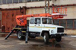 Автовышки ГринМаш ПСС-131.18Э ГАЗ-3309 (2 каб.)